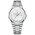 Square Business Watch – Luminous Numberless Dial with Hidden Clasp
