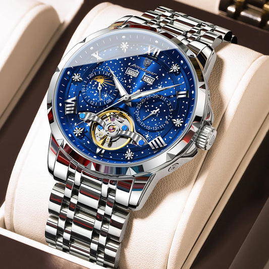 Automatic Skeleton Watch – Roman Numeral Dial with Tourbillon Style